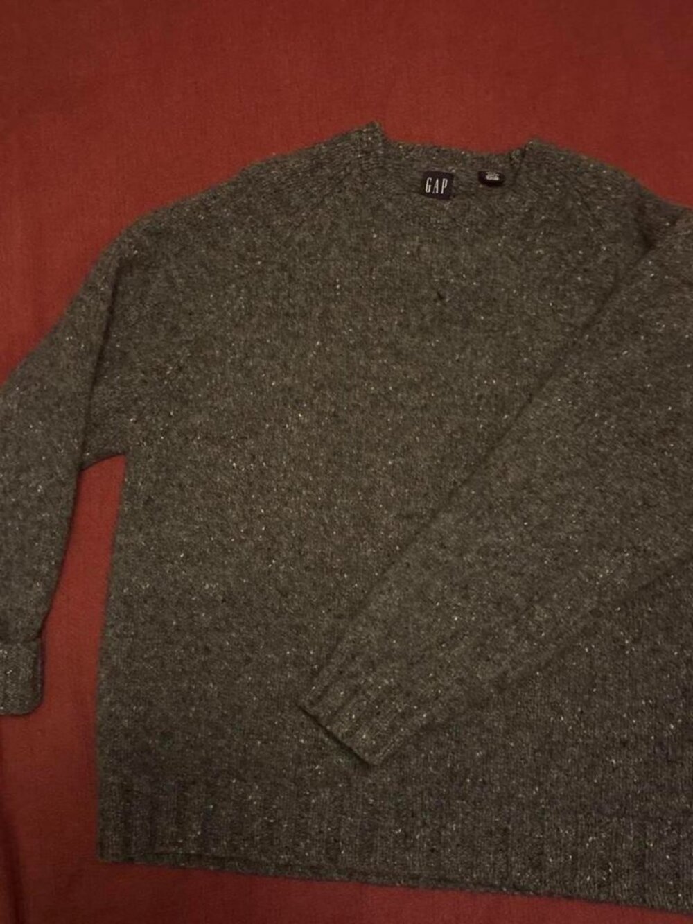 Gap Gray Green Chunky Knit Sweater